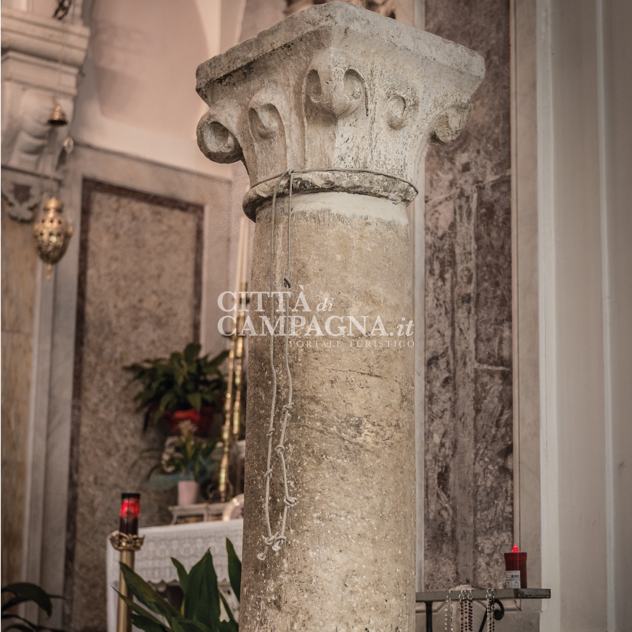Colonna taumaturgica di Sant'Antonino nella chiesa di Campagna